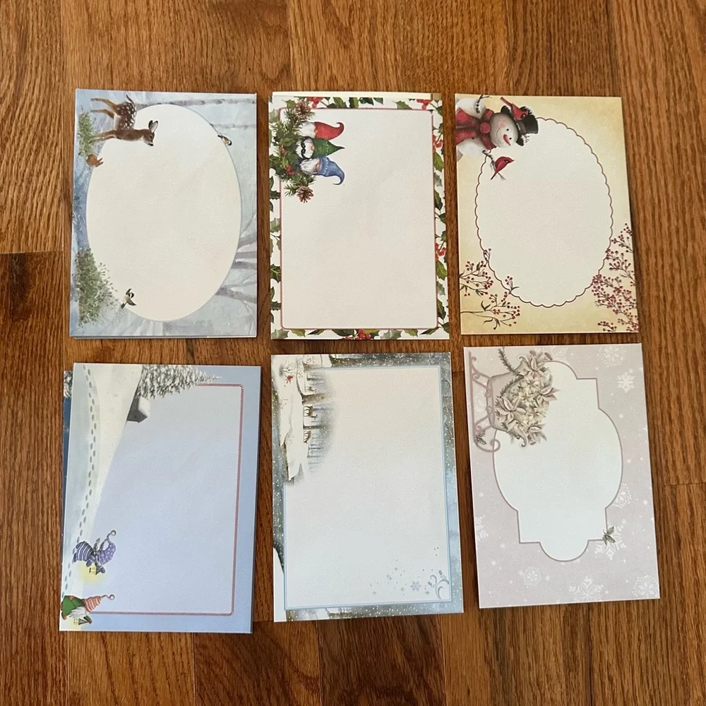 New 6 of Christmas Cards with Envelopes